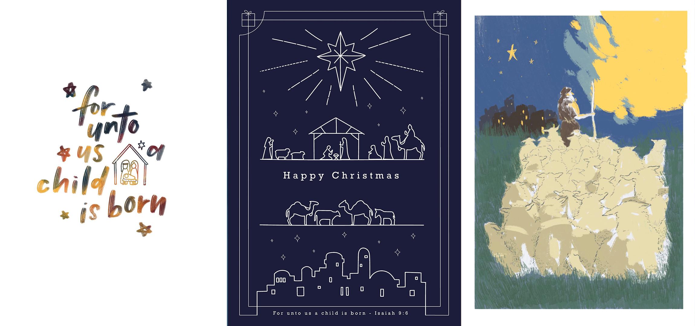 Christmas card design shortlist UCCF The Christian Unions